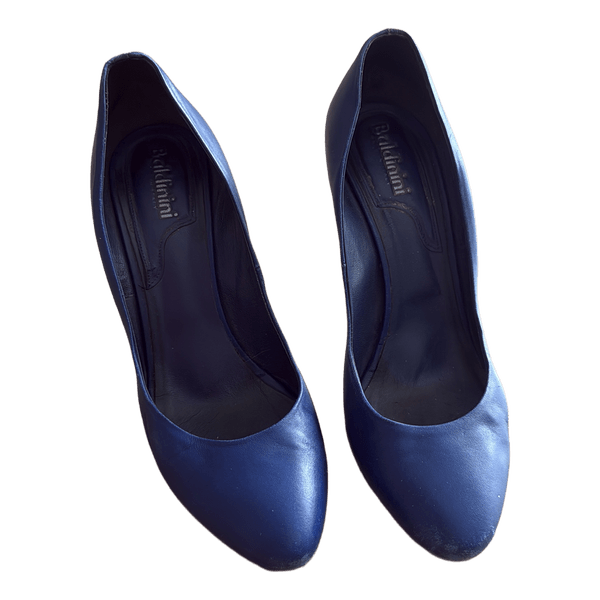 Baldinini blue leather heels
