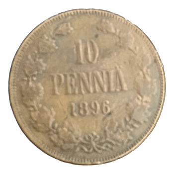 Suomalainen 10 penniä 1896