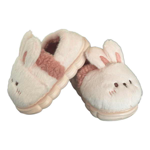 Plush bunny slippers