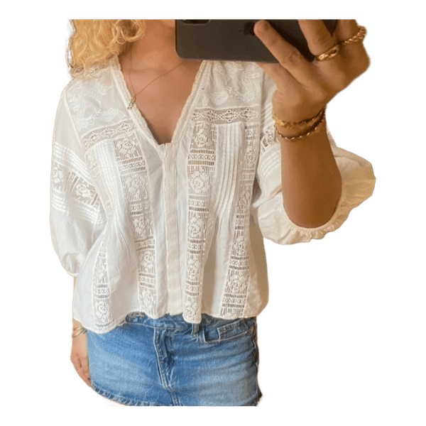 Hvid Zara blondebluse