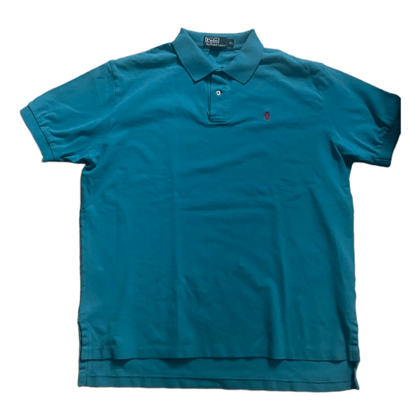 Blue polo shirt
