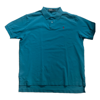 Blue polo shirt
