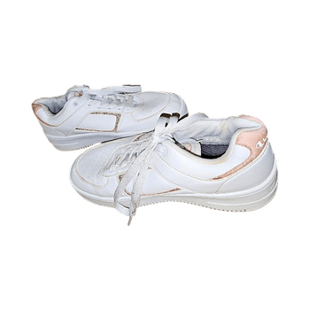 Fashionable Champion Sneakers – White with Pink Accent