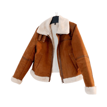 Brown shearling jacket
