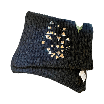 Sisley Crystals Black Scarf