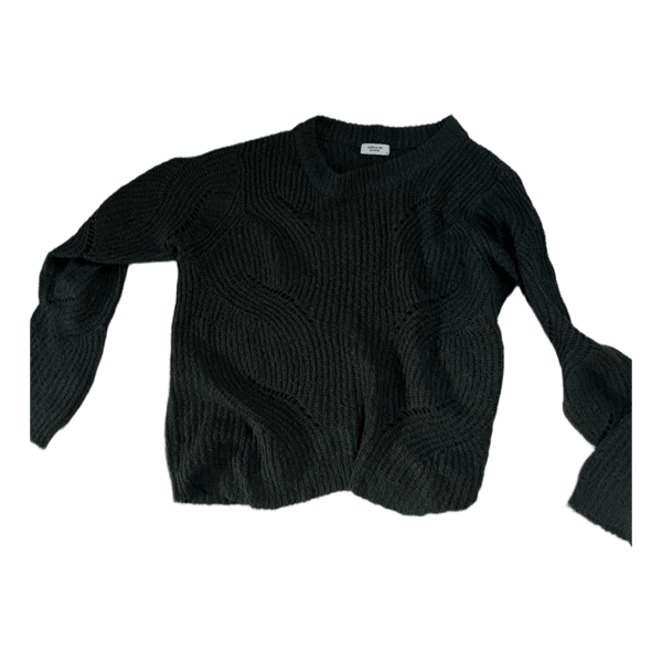 Mørkegrøn strikket trøje