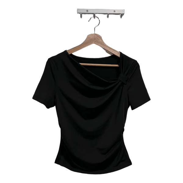 Black draped detail top