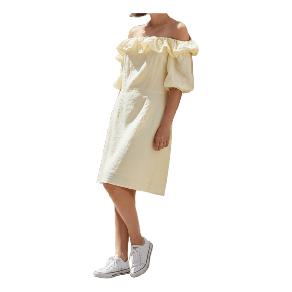 H&M lininė geltona suknelė