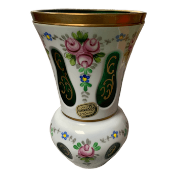 Bohemia glass vase vintage