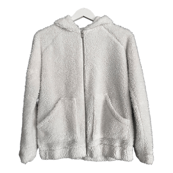 White zip hoodie