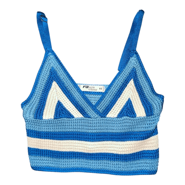 Multicolor knitted crop top
