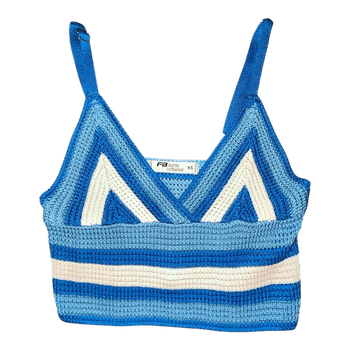 Multicolor knitted crop top