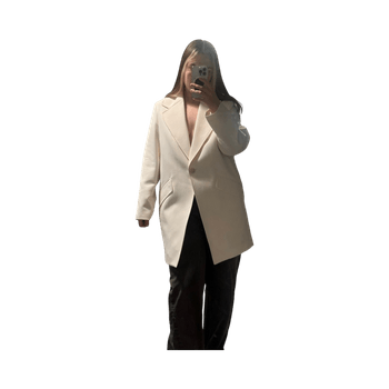 Vaalea villainen bleiseritakki