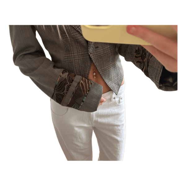 Grå mønstret blazer