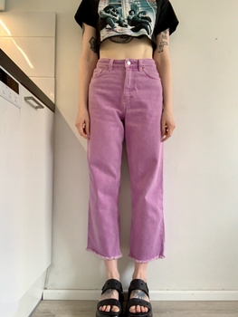Monki lilac cropped jeans