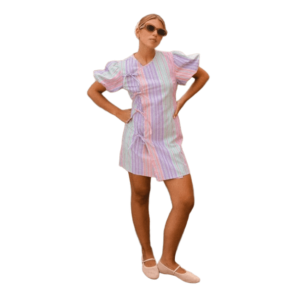 Raidallinen minimekko