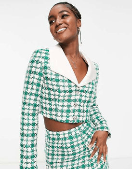 Multicolor boucle blazer