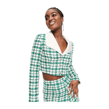 Multicolor boucle blazer