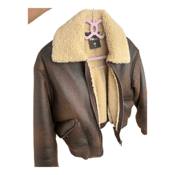 Brown faux leather jacket