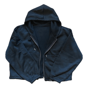 Black zip-up hoodie