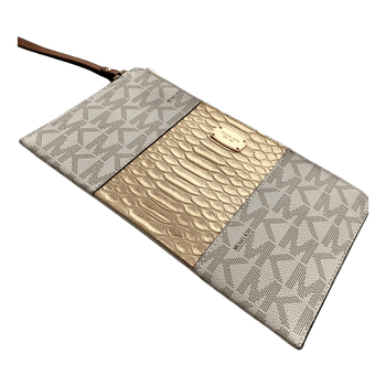 Iltalaukku, clutch, pikkulaukku, Michael Kors, kulta, kerma