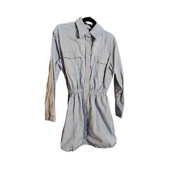 Sininen kauluspaita mekko