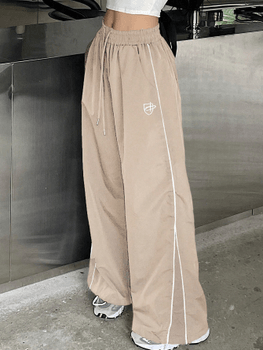 Drawstring printed pants