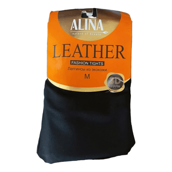 Black faux leather leggings