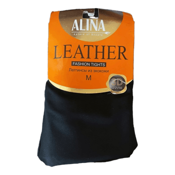 Black faux leather leggings