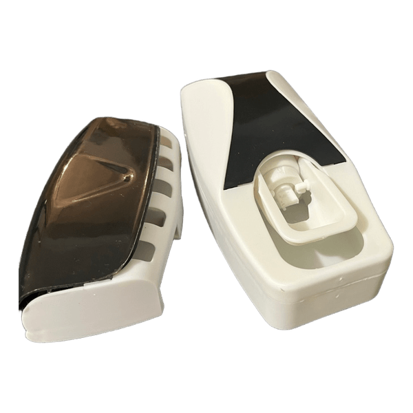 Automatic toothpaste dispenser and brush holder
