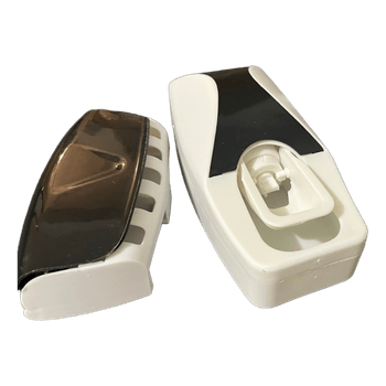 Automatic toothpaste dispenser and brush holder