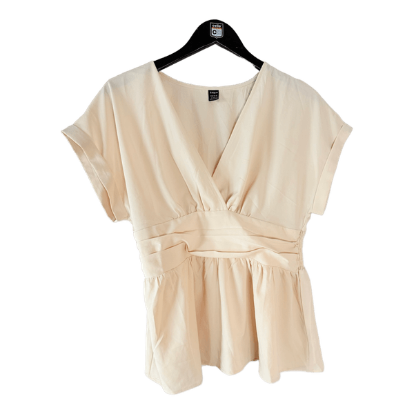 Cream peplum blouse