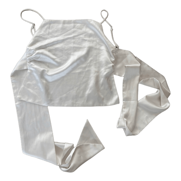 Hvid satin top