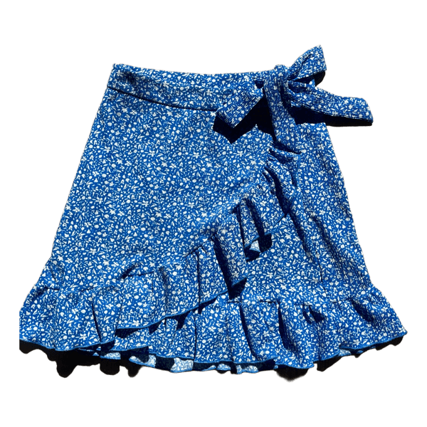 Blue floral skirt