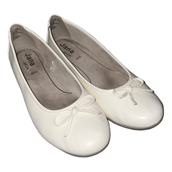 Jana white ballerina flats