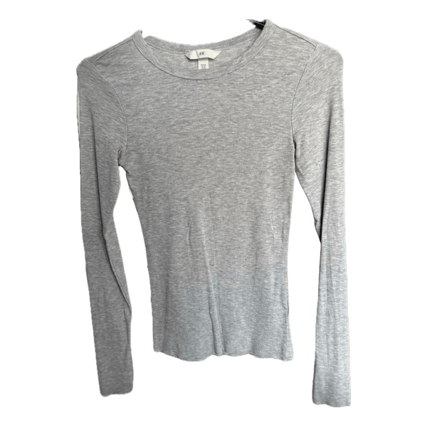 Grey long-sleeve top