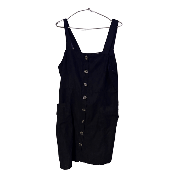 Black button down dress