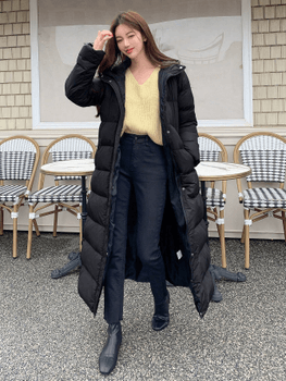 Zip up puffer coat
