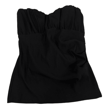 Black strapless top