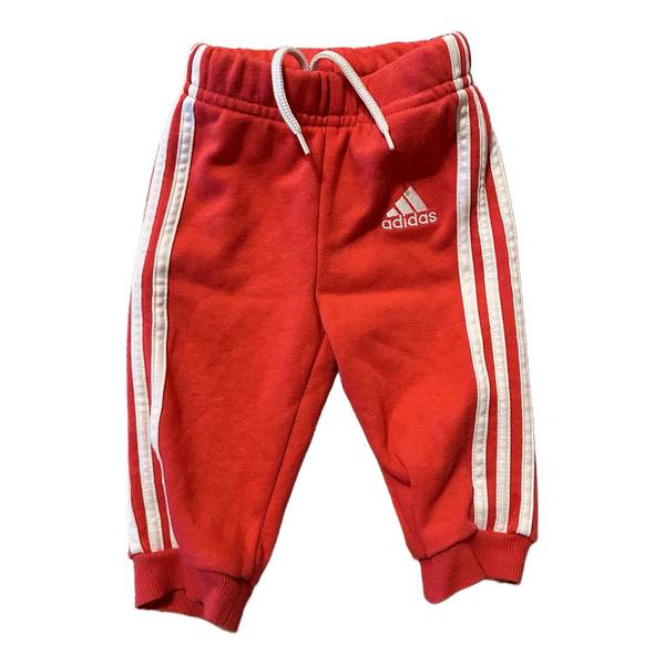 Red adidas jogging bottoms