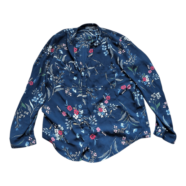 Navy floral krekls