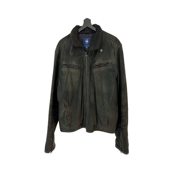 Musta G-star Raw nahkatakki
