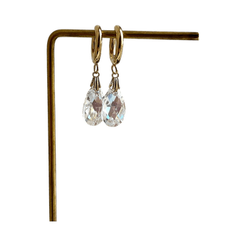 24k kulta korvakorut Swarovski kivellä