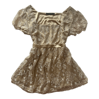 Gold lace blouse