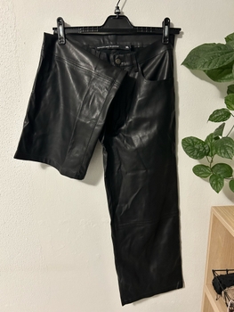 Leather Wide-Leg Pants