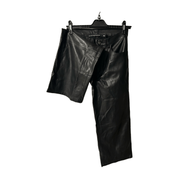 Leather Wide-Leg Pants
