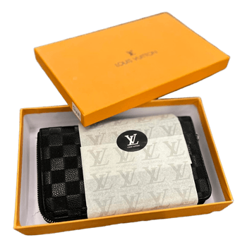 Black LV clutch wallet  for men