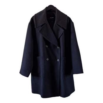 Juodas Pull&Bear paltas