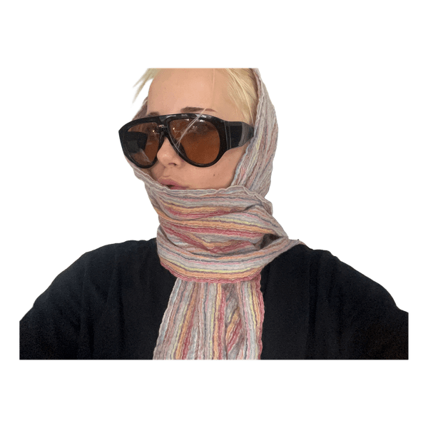 Multicolor striped scarf