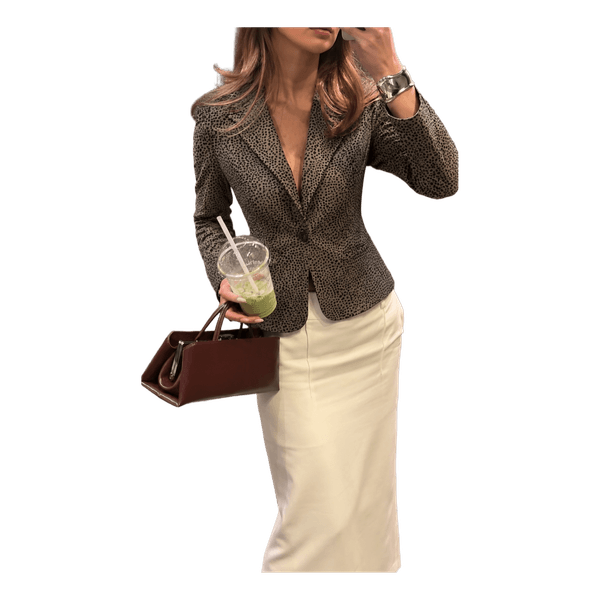 Leopard print blazer